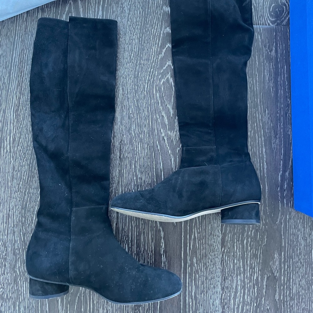 STUART WEITZMAN ELOISE BOOTS BLACK SZ 8.5
